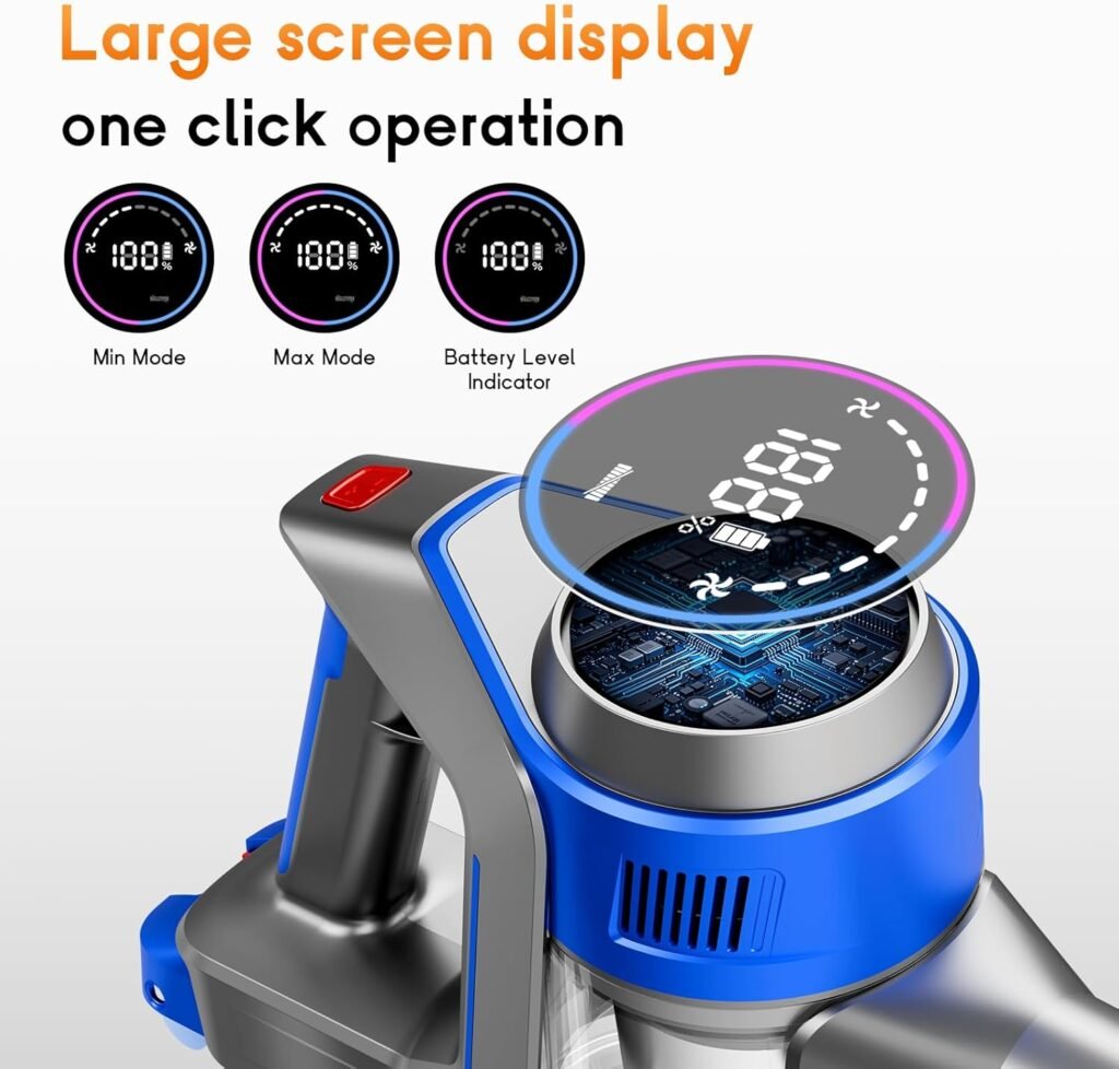 BSNAW Y501 Cordless Stick Vacuum display